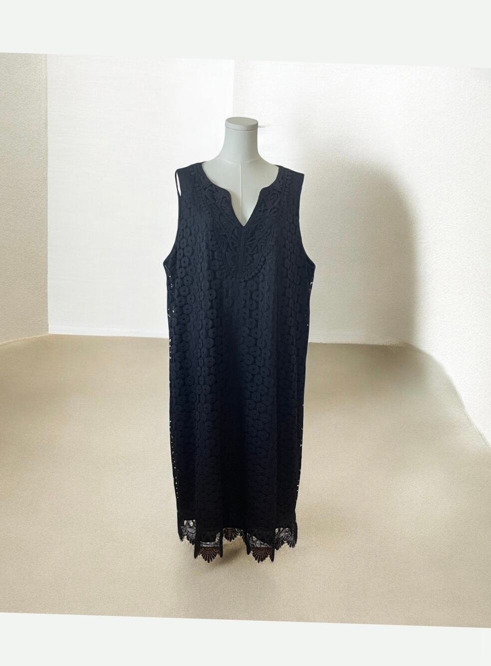 Vintage Haani Laced Lined Sleeveless Dress Plus Size 3X